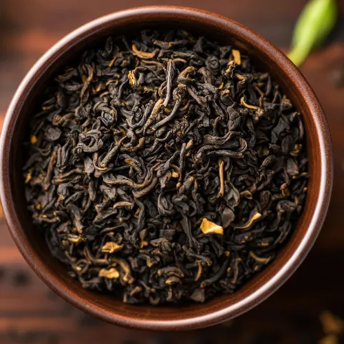 black tea leaves